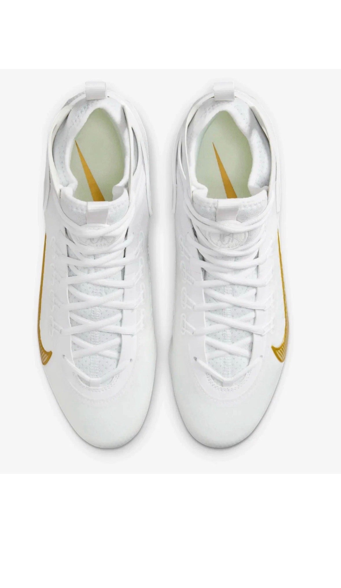 Nike Huarache 9 Elite Mid LAX ‘White Metallic Vivid Gold’  27 MX /  9 US