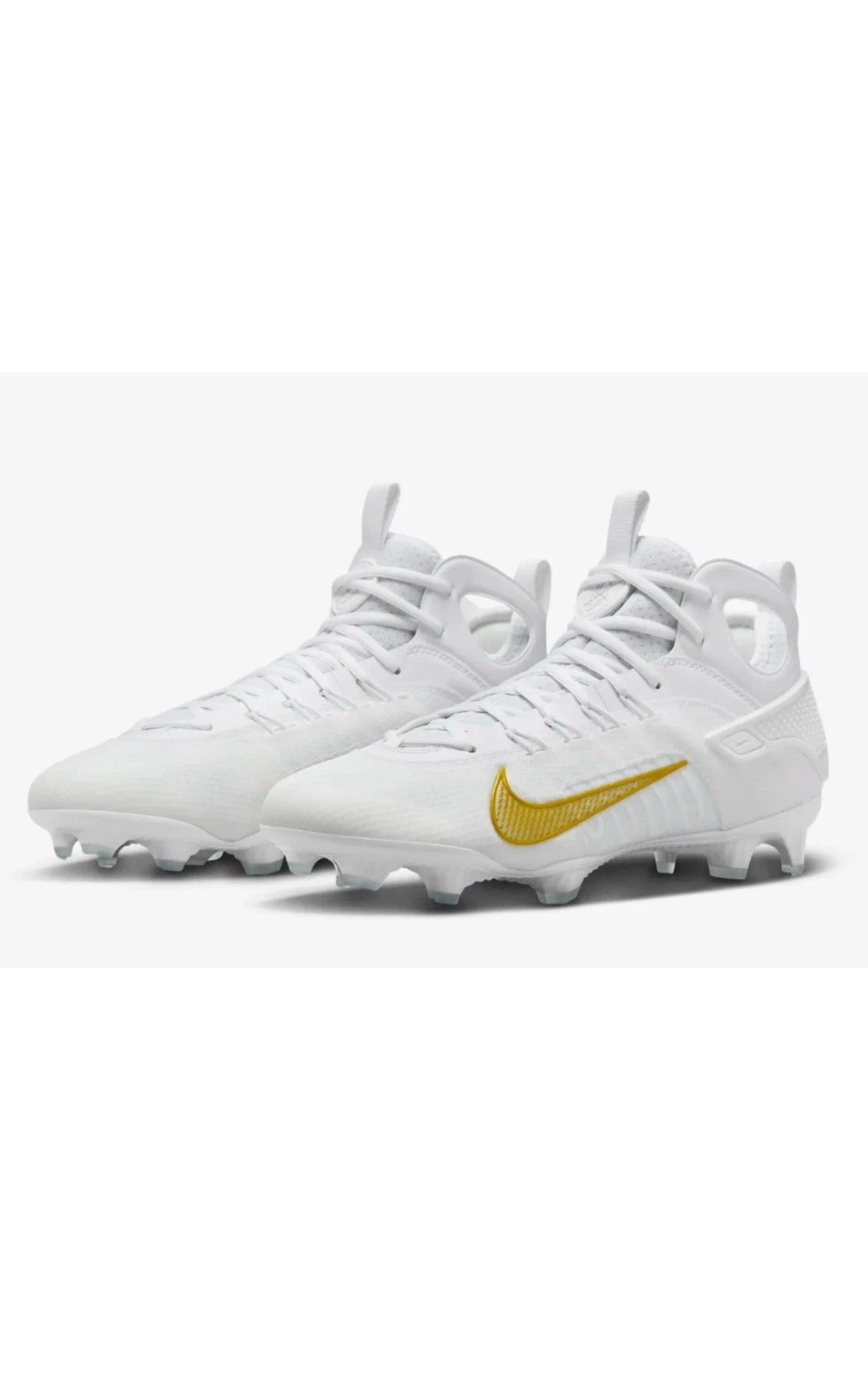 Nike Huarache 9 Elite Mid LAX ‘White Metallic Vivid Gold’  27 MX /  9 US