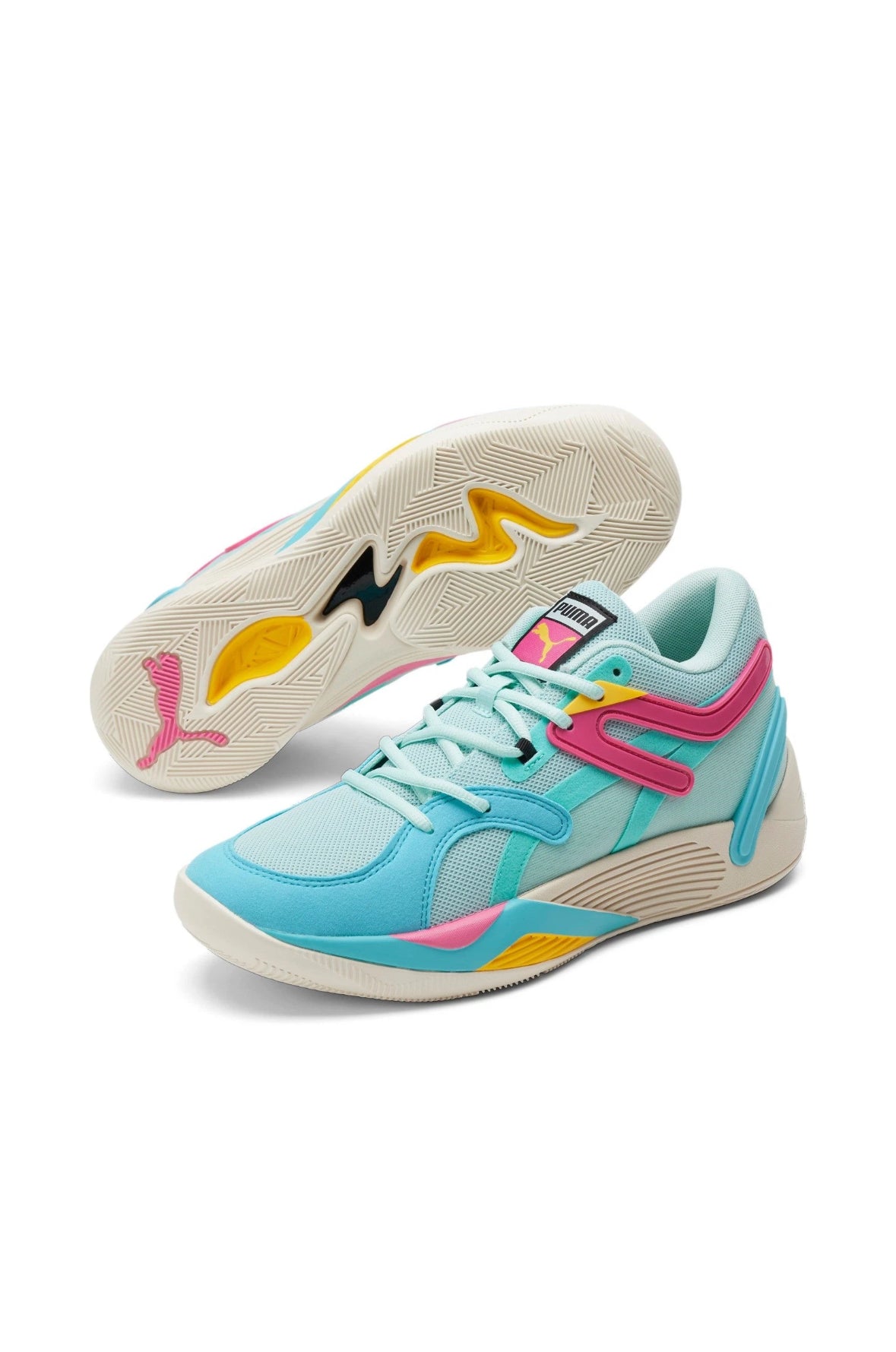 PUMA TRC Blaze Court Low Eggshell Blue Elektro Pool - 376582-08   26.5 MX