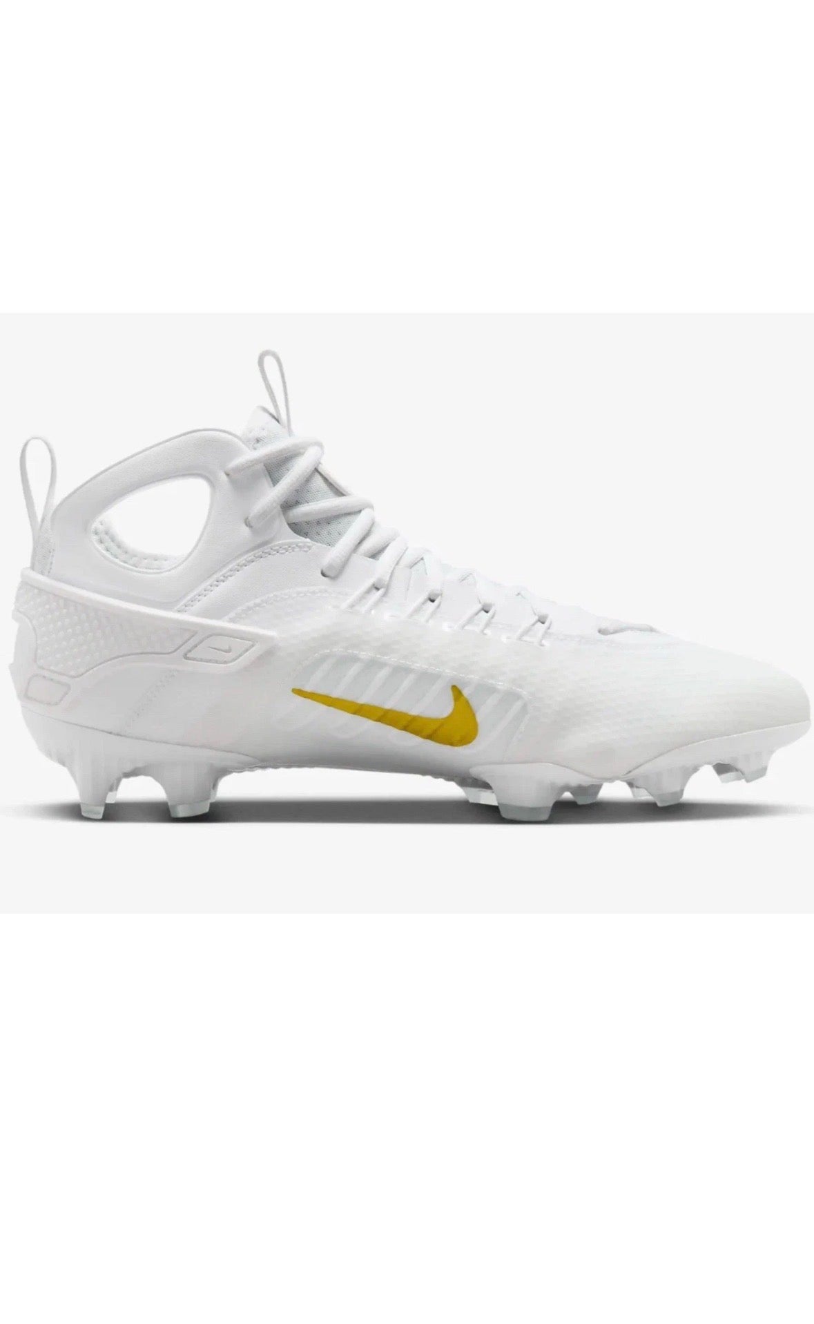 Nike Huarache 9 Elite Mid LAX ‘White Metallic Vivid Gold’  27 MX /  9 US
